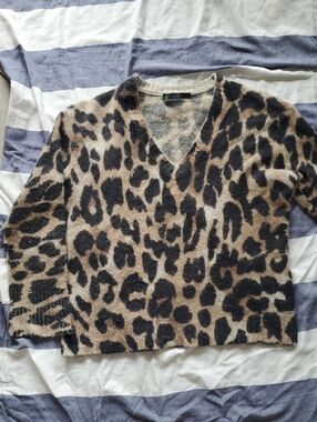 Leopard Print Cashmere Sweater